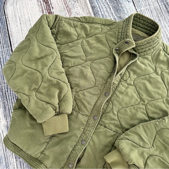 BLANK NYC Olive Green Quilted Women's Bomber Jacket - Picture 3 of 8